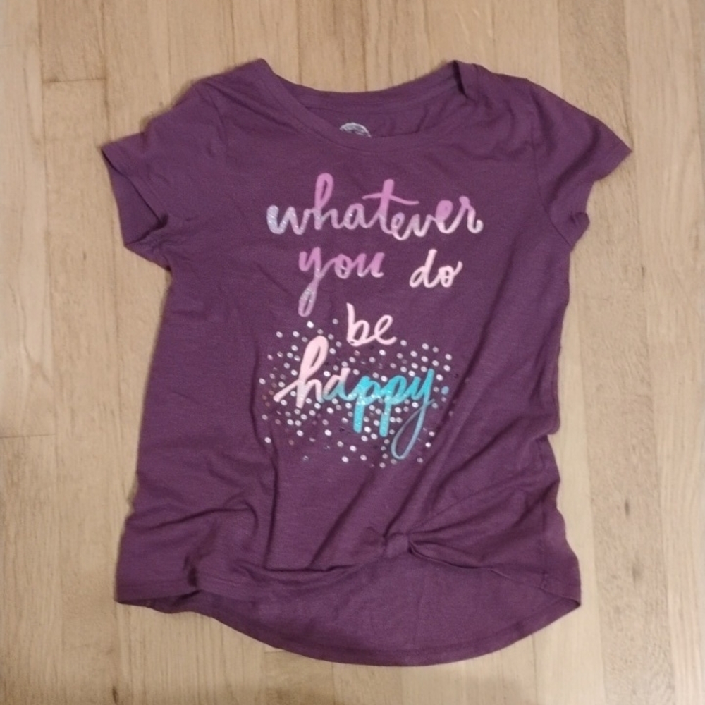 Kids' Purple Tee with Motivational Print